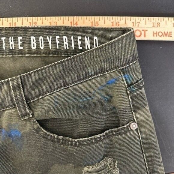 91 COTTON ON THE‎ BOYFRIEND DISTRESSED CAMO PAINT SPLATTER JEANS 8 - Picture 6 of 16
